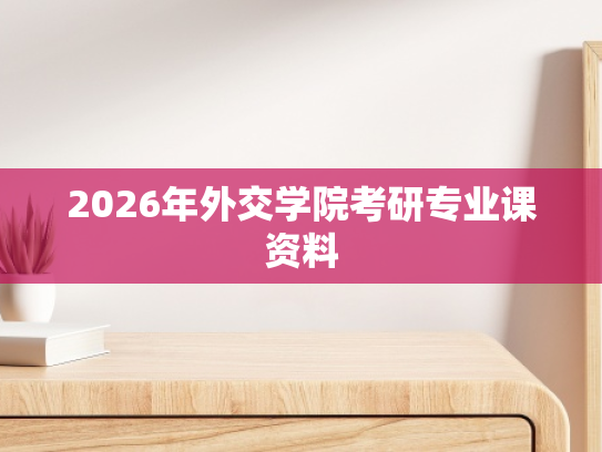 2026年外交学院考研专业课资料