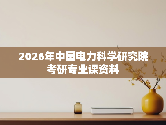 2026年中国电力科学研究院考研专业课资料